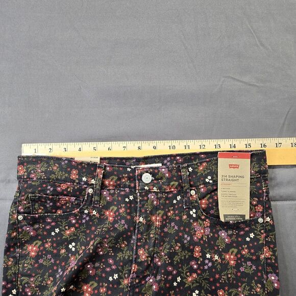 Levi's 314 Flowered Shaping Straight Jeans Size 31x30 Women's Mid Rise - Picture 7 of 16